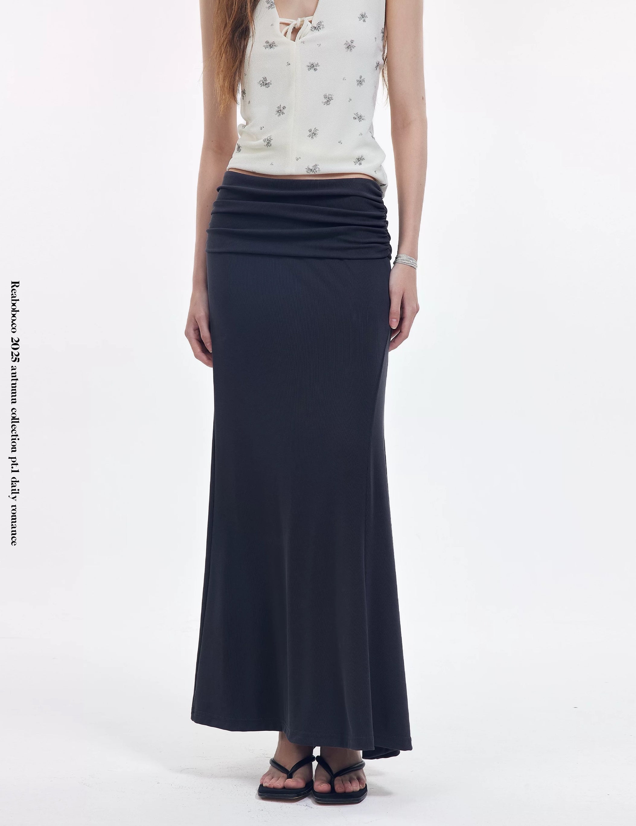 Reabobo Fleur d’Été Halter Top Midi Shirt Set