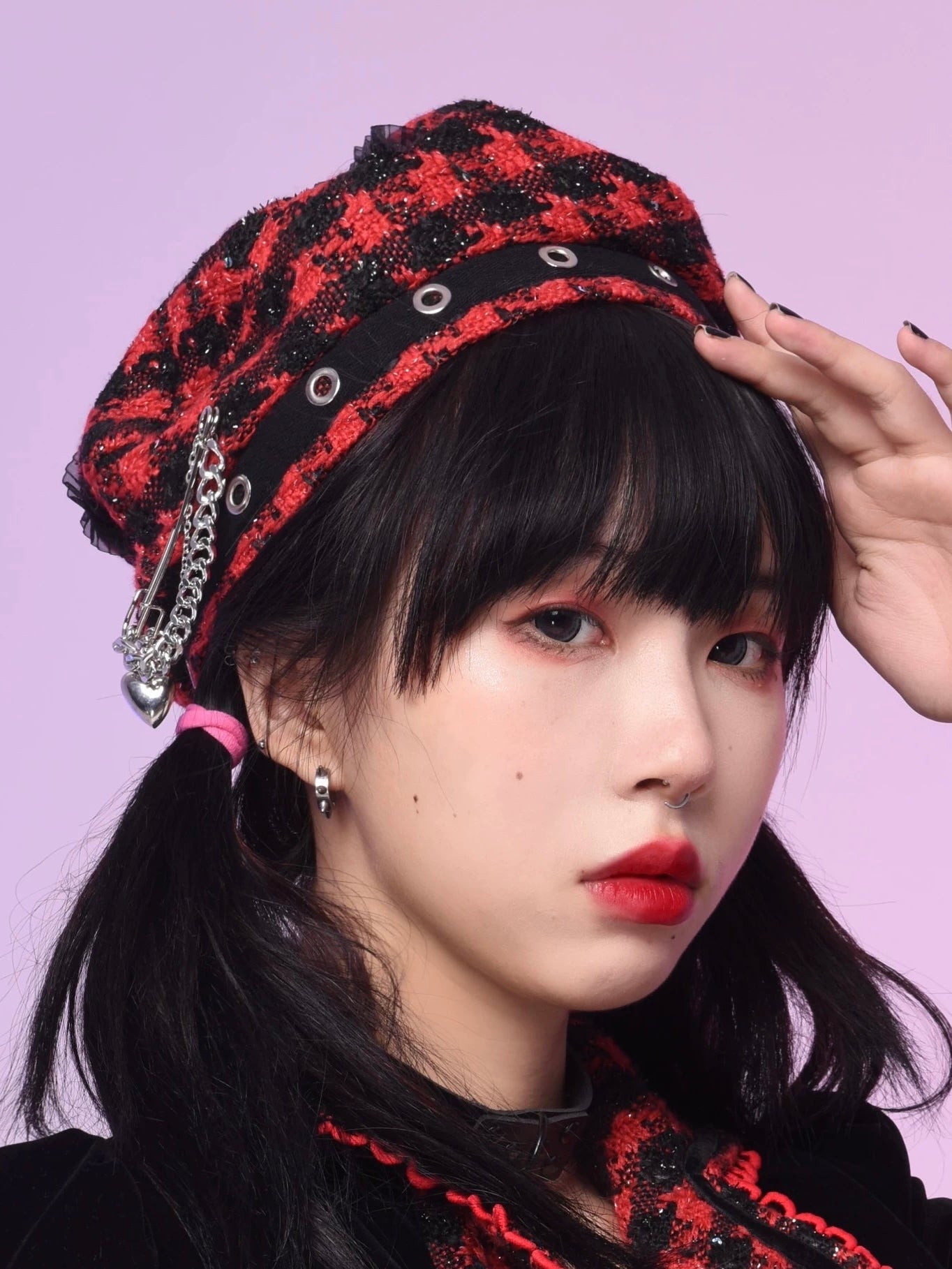 Get trendy with Evil Tooth my gyaru rock star tweed beret hat -  available at Peiliee Shop. Grab yours for $24 today!