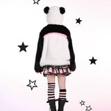 Get trendy with Evil Tooth Kawaii Panda Look Faux Fur Hoodie Coat Christmas -  available at Peiliee Shop. Grab yours for $78 today!