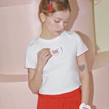 Sleepy Fairy LOVE ME Heart Crop Tee