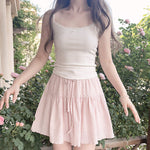 Get trendy with Sakura Aroma Heart Mini Skirt -  available at Peiliee Shop. Grab yours for $18 today!