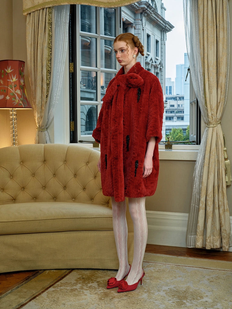 Get trendy with [Spoii Unosa]Christmas Faux Fur Coat -  available at Peiliee Shop. Grab yours for $85.90 today!