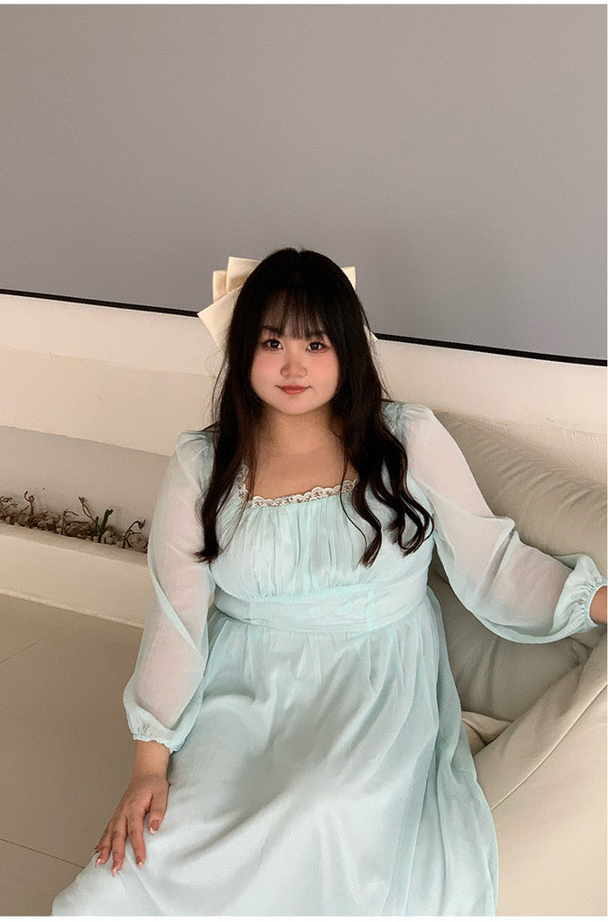 Get trendy with [Curve Beauty] Jasmine Tea First Love Dress(Plus Size 200 lbs) - Dresses available at Peiliee Shop. Grab yours for $37 today!