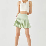 Get trendy with [Rexing x Peiliee Sport] Tennis Girl Seamless High-Waisted Pleated Skirt with Built-in Shorts -  available at Peiliee Shop. Grab yours for $36 today!