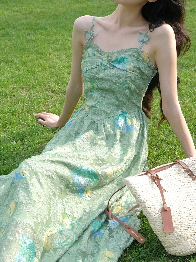 Get trendy with Fairy Mist Floral Midi Dress Gown - Dresses available at Peiliee Shop. Grab yours for $38 today!