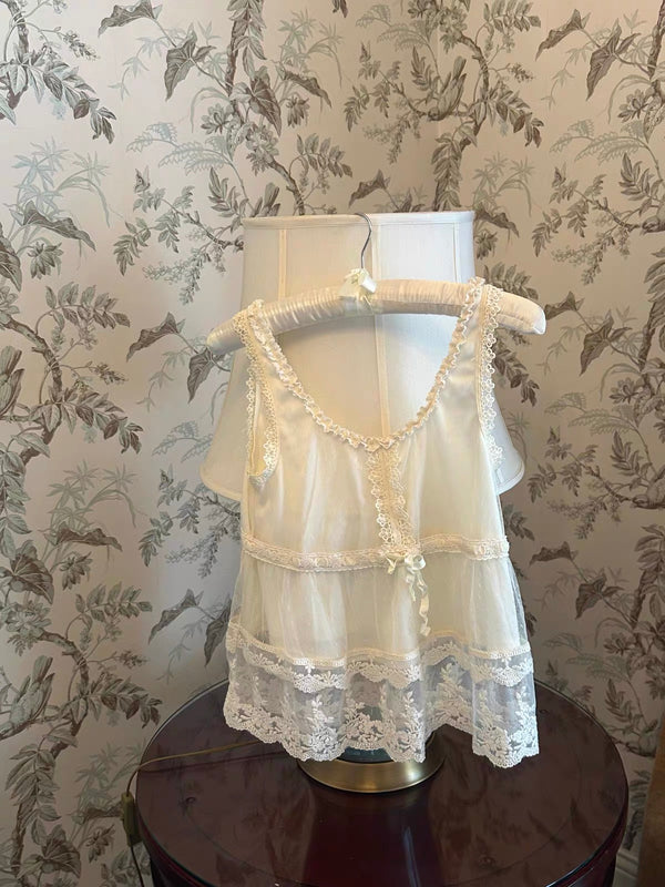 Rose Candy Summer Rose Cottage Princess Lace Cami and Mini Shawl Set
