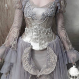 Blood Supply Moonlight Spirit Crystal Chain Underbust Corset