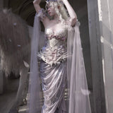 Blood Supply Moonlight Spirit Fairy Mermaid Tail Midi Skirt