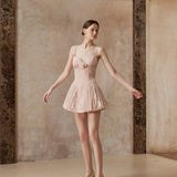 Fa Sogno Blush Petal Mist Mini Dress