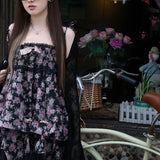 Cinnabun Midnight Rose Floral Dress