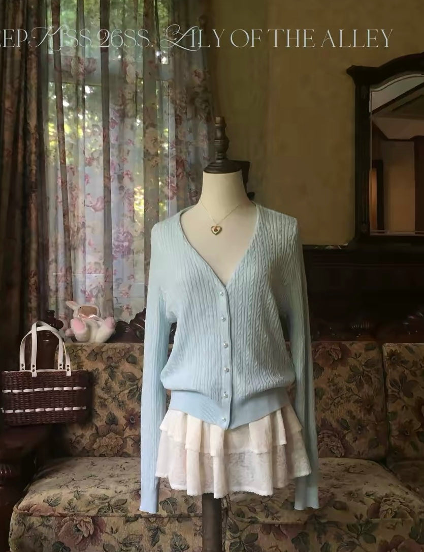 SheepKiss Lily of the Valley Merino Knit Cardigan