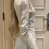 KittenClaw Morning Light Beige Gothic Lace Cross 100% Cotton Top and skirt set
