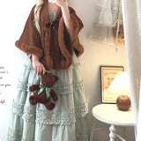 The Snow Season Faux Fur Cape Christmas