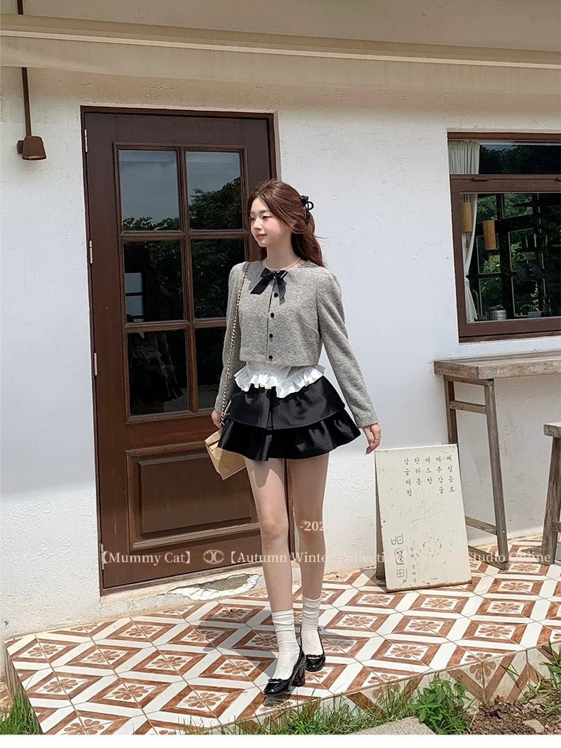 Get trendy with [Mummy Cat] Yoo-jin 유진 Ulzzang Girls Wool Blend Cardigan - Dress available at Peiliee Shop. Grab yours for $59.90 today!