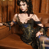 Blood Supply • Golden Hour Velvet Body Chain Necklace