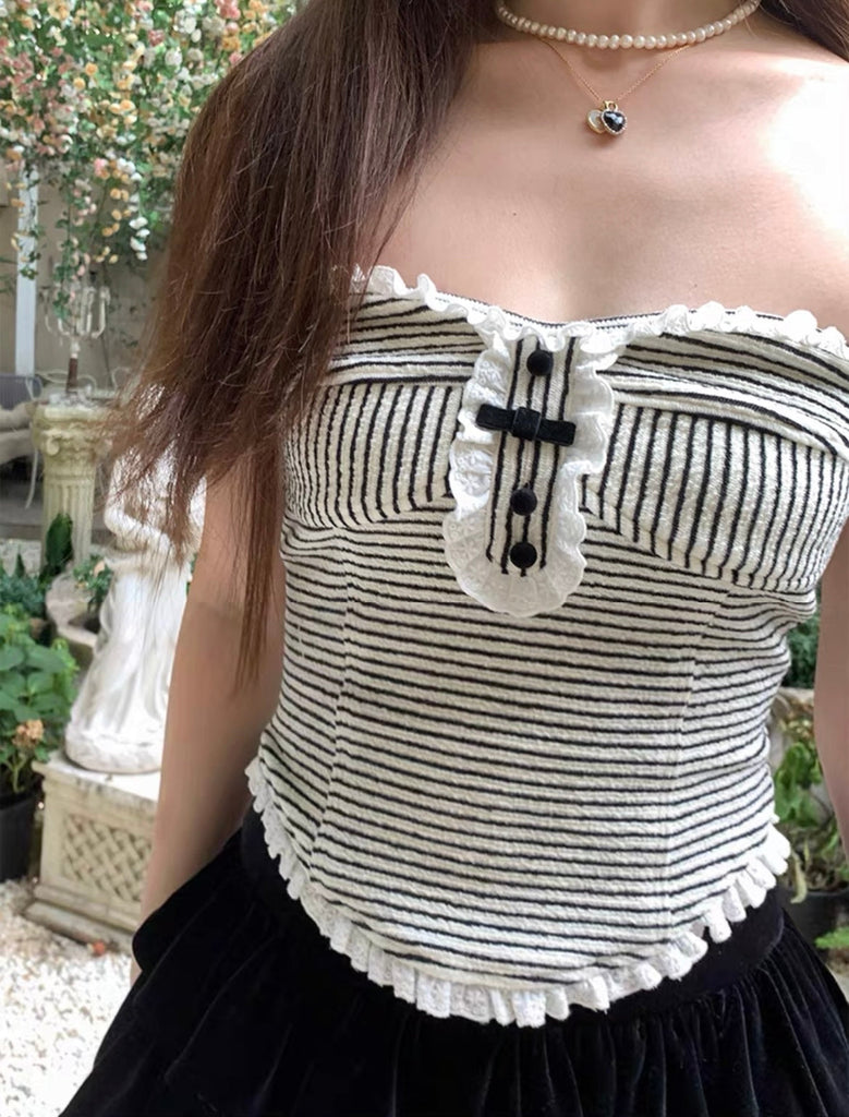 [Mummy Cat] Bicolor Elegance Striped  Top - Premium  from Mummy Cat - Just $39! Shop now at Peiliee Shop