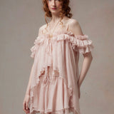 [Global Free Shipping] Fa Sogno Sakura Waltz Chiffon Set