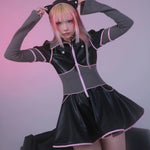 Get trendy with [Evil tooth] Punk Patchwork Puff Dress - Shirts & Tops available at Peiliee Shop. Grab yours for $75 today!