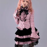 Evil Tooth Idol Circus Velvet Music Notes Mini Skirt