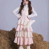 Rose Island Pink Twin Souls Princess Midi Dress