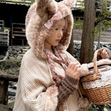 Rose Island Deer Knit Cape