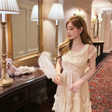 Coquette Dream Rococo Pompadour Satin Mini Dress