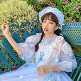 Get trendy with [August Unicorn] Handmade Floral Heaven Dress - Dresses available at Peiliee Shop. Grab yours for $222 today!