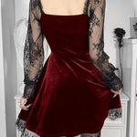 Get trendy with My Gothic Soul Lace Mini Dress -  available at Peiliee Shop. Grab yours for $25 today!