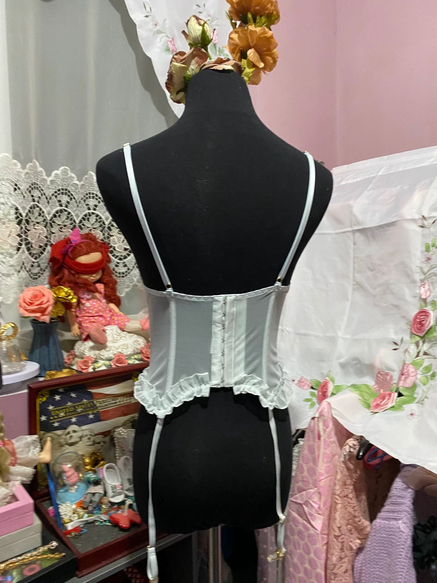 Get trendy with [Handmade Lingerie] Everything I Know About Love - Lace Body Set -  available at Peiliee Shop. Grab yours for $29.90 today!