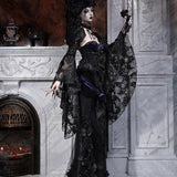 Blood Supply Moon Funeral Beaded Lace Cape