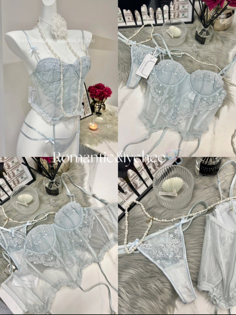 [Handmade Lingerie]Ballet Girl Lace Corset Set bodysuit - Premium  from SSS - Just $20! Shop now at Peiliee Shop