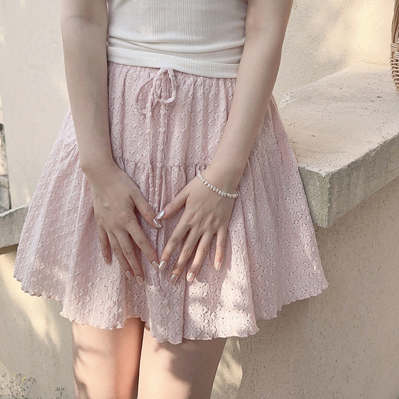 Get trendy with Sakura Aroma Heart Mini Skirt -  available at Peiliee Shop. Grab yours for $18 today!