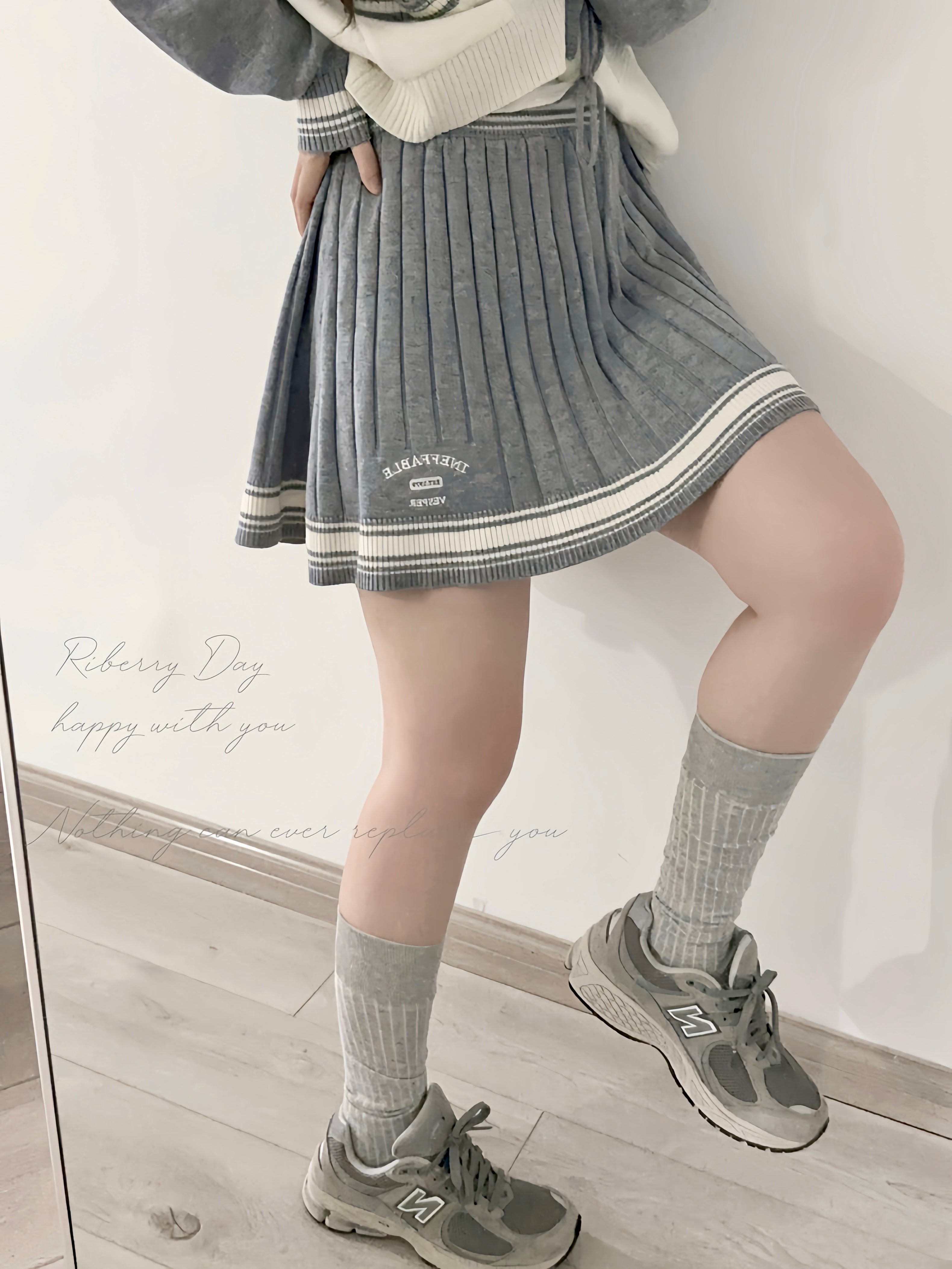 Get trendy with School days wool blended knitting cardigan skirt set - Sweater available at Peiliee Shop. Grab yours for $19.90 today!