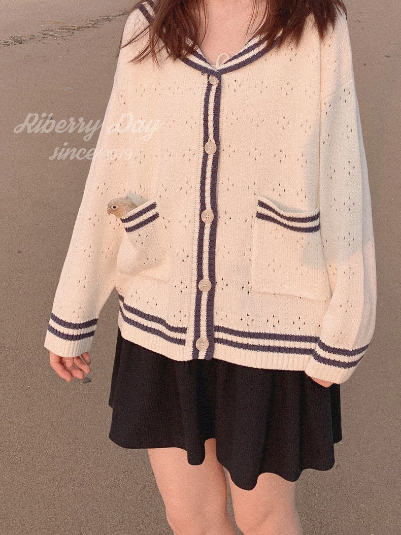 Get trendy with Sailor Girl’s Autumn Knitting Wear Sweater Cardigan - Sweater available at Peiliee Shop. Grab yours for $25.50 today!