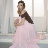 34ounce Rose Whisper Lace Off-shoulder Crop Top