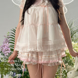 Cinnabun Sugar Babydoll Blouse and pumpkin shorts Set