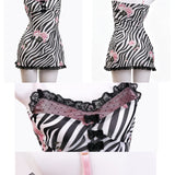 Evil Tooth Zebra Agejo Gal Mini Dress