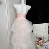 Get trendy with Rosy Romance Princess Gown MIDI Dress - Dress available at Peiliee Shop. Grab yours for $108 today!