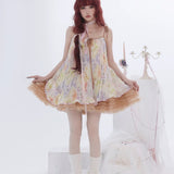 [Rose Island] Rosy Dusk Ruffle Tulle Dress