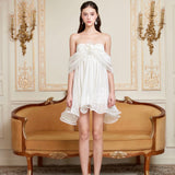 First Date NYC Angelic Moments Off-shoulder Tulle Mini Dress