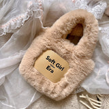 Get trendy with Soft Girl Era Faux Fur Mini Hand Bag -  available at Peiliee Shop. Grab yours for $15 today!