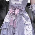 Get trendy with [Blood Supply] Dragon Wisteria Lolita Fashion Flower Belt - Accessories available at Peiliee Shop. Grab yours for $35 today!