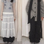 Get trendy with Sic Astra Snow Doll Coquette Midi Skirt - Accessories available at Peiliee Shop. Grab yours for $39 today!