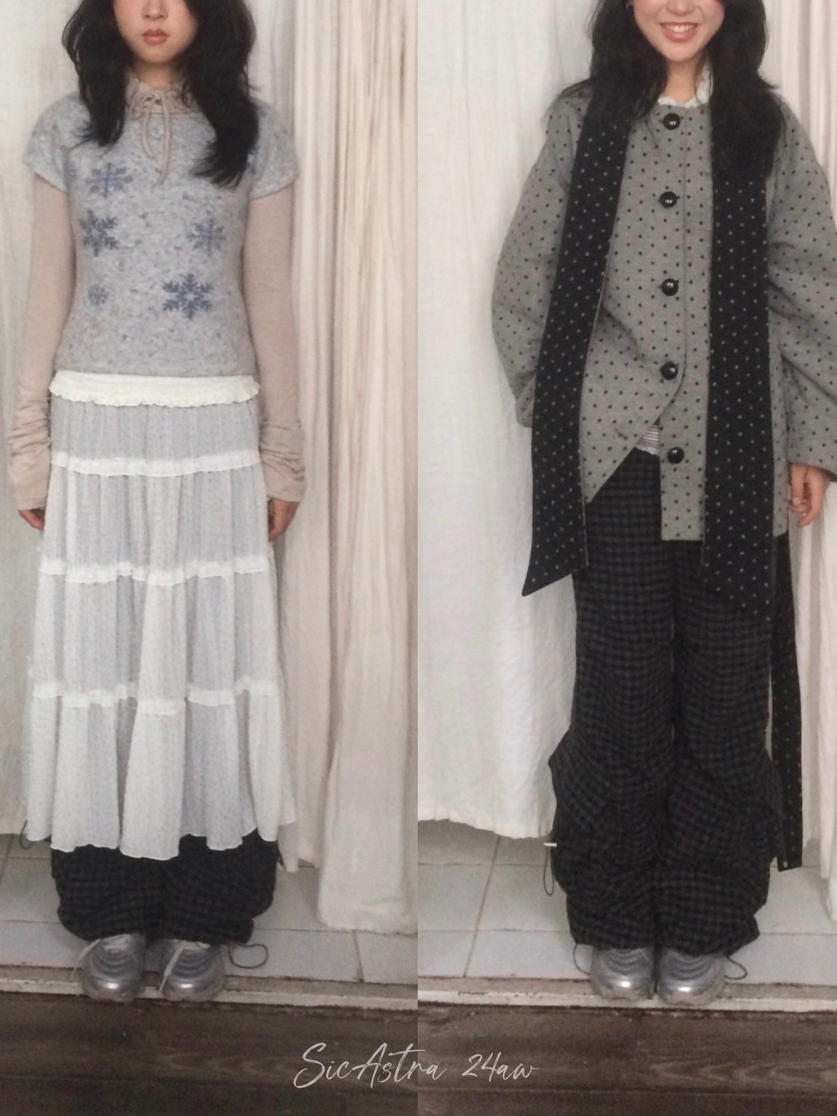 Get trendy with Sic Astra Snow Doll Coquette Midi Skirt - Accessories available at Peiliee Shop. Grab yours for $39 today!