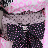 BunnyBite Pink Leopard Hime Gyaru Kimono Dress Set