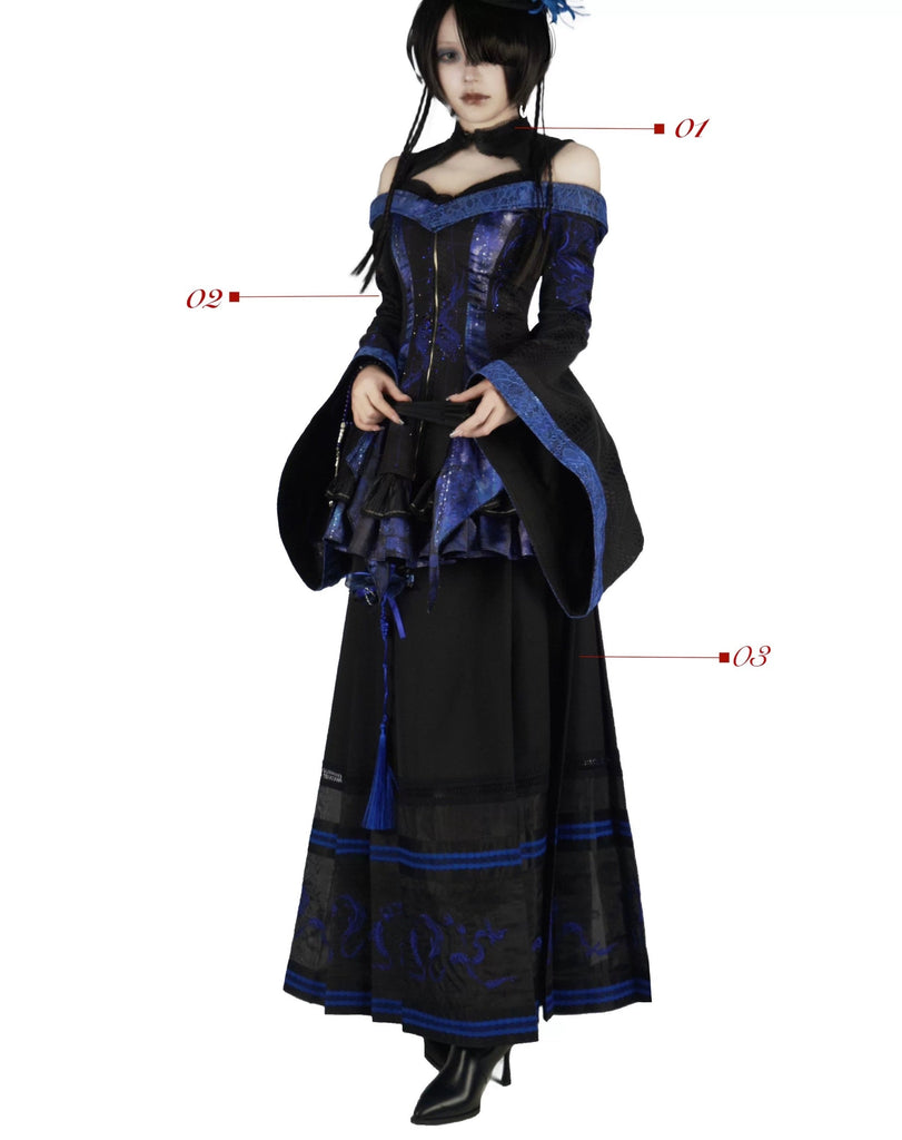 [Pre-order till 9th Feb 2024] NoLolita 24SS Blue Blood Gothic Lolita Dress Set - Premium  from NOLOLITA - Just $82! Shop now at Peiliee Shop