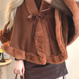 The Snow Season Faux Fur Cape Christmas