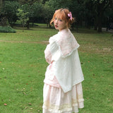 August Unicorn Pink Lace Oversized Sailor Girl Outer