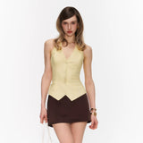 34ounce Lemon Riviera Linen Cape and Vest Set