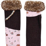 Rose Island Vintage Deer Polka Dots Socks Leg Warmers